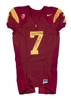 2010 T.J. McDonald Game Used & Signed USC Trojans Home Jersey (Beckett)